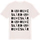 Vintage White t-shirt med Danholme skär ordlek t-shirt