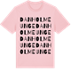 Pink Cotton t-shirt med Danholme unge ordlek t-shirt