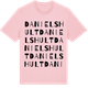 Pink Cotton t-shirt med Danielshult ordlek t-shirt