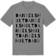 Mid Heather Gray t-shirt med Danielshult ordlek t-shirt