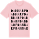 Pink Cotton t-shirt med Dannarp ordlek t-shirt