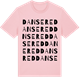 Pink Cotton t-shirt med Dansered ordlek t-shirt