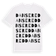 White t-shirt med Dansered ordlek t-shirt