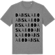 Mid Heather Gray t-shirt med Danskabo ordlek t-shirt
