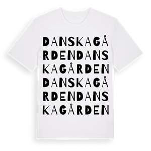 Danskagården ordlek t-shirt – ekologisk bomull t-shirt från Pinshirt