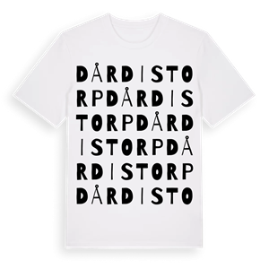 Dårdistorp ordlek t-shirt – ekologisk bomull t-shirt från Pinshirt