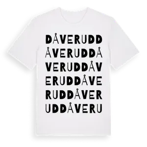 Dåverud ordlek t-shirt – ekologisk bomull t-shirt från Pinshirt