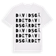 White t-shirt med Davidsgärdet ordlek t-shirt