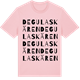 Pink Cotton t-shirt med De gula skären ordlek t-shirt