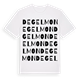 White t-shirt med Degelmon ordlek t-shirt