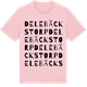 Pink Cotton t-shirt med Delebäckstorp ordlek t-shirt