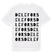 White t-shirt med Delefors ordlek t-shirt