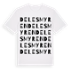 White t-shirt med Delesmyren ordlek t-shirt
