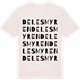 Vintage White t-shirt med Delesmyren ordlek t-shirt