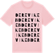 Pink Cotton t-shirt med Dereviken ordlek t-shirt