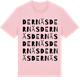 Pink Cotton t-shirt med Dernäs ordlek t-shirt
