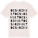 Vintage White t-shirt med Desarehult ordlek t-shirt