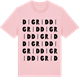 Pink Cotton t-shirt med Digrid ordlek t-shirt