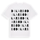 White t-shirt med Dikarbo ordlek t-shirt