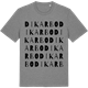 Mid Heather Gray t-shirt med Dikarbo ordlek t-shirt
