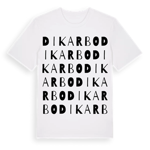Dikarbo ordlek t-shirt – ekologisk bomull t-shirt från Pinshirt