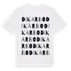 White t-shirt med Dikarbo ordlek t-shirt