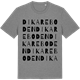 Mid Heather Gray t-shirt med Dikareboden ordlek t-shirt