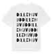 White t-shirt med Dillehuvud ordlek t-shirt