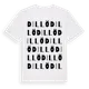 White t-shirt med Dillö ordlek t-shirt