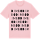 Pink Cotton t-shirt med Dimbo ordlek t-shirt