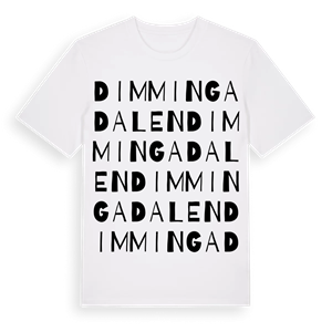 Dimmingadalen ordlek t-shirt – ekologisk bomull t-shirt från Pinshirt