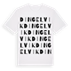 White t-shirt med Dingelvik ordlek t-shirt
