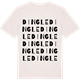 Vintage White t-shirt med Dingle ordlek t-shirt
