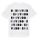White t-shirt med Dirhuvud ordlek t-shirt