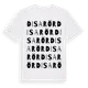 White t-shirt med Disarör ordlek t-shirt
