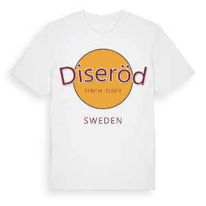 Diseröd cirkel t-shirt – ekologisk bomull t-shirt från Pinshirt