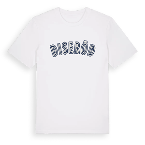 Diseröd college t-shirt – ekologisk bomull t-shirt från Pinshirt