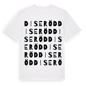 Diseröd ordlek t-shirt – ekologisk bomull t-shirt från Pinshirt