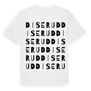 Diserud ordlek t-shirt – ekologisk bomull t-shirt från Pinshirt