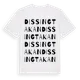 White t-shirt med Dissingtakan ordlek t-shirt