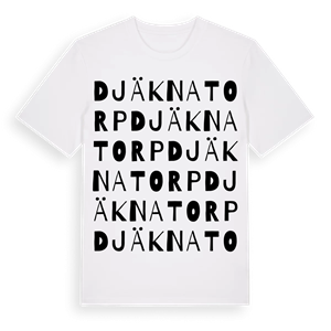 Djäknatorp ordlek t-shirt – ekologisk bomull t-shirt från Pinshirt