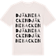 Vintage White t-shirt med Djäknebacken ordlek t-shirt