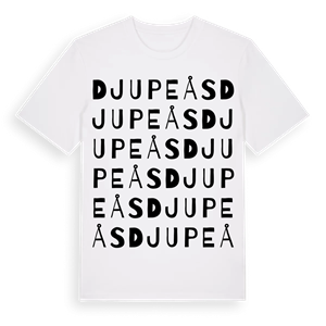 Djupeås ordlek t-shirt – ekologisk bomull t-shirt från Pinshirt