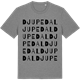 Mid Heather Gray t-shirt med Djupedal ordlek t-shirt