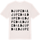 Vintage White t-shirt med Djupedal ordlek t-shirt
