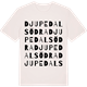 Vintage White t-shirt med Djupedal Södra ordlek t-shirt