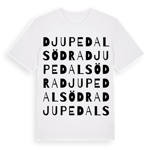 Djupedal Södra ordlek t-shirt – ekologisk bomull t-shirt från Pinshirt