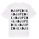 White t-shirt med Djupedala ordlek t-shirt