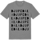 Mid Heather Gray t-shirt med Djupedala ordlek t-shirt