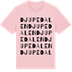 Pink Cotton t-shirt med Djupedalen ordlek t-shirt